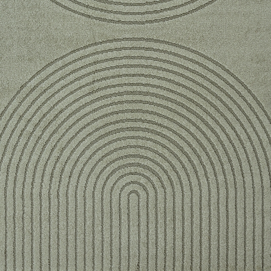 Teppich Grün mit 3D-Kreismuster pflegeleicht und robust