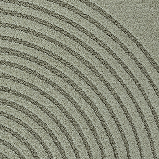 Teppich Grün mit 3D-Kreismuster pflegeleicht und robust