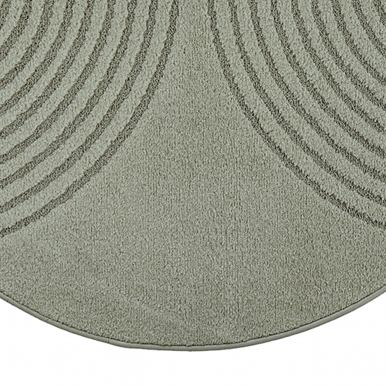 Teppich Grün mit 3D-Kreismuster pflegeleicht und robust
