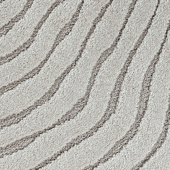 Preview: Runder Teppich grau strukturiert pflegeleicht & robust für Wohnbereiche