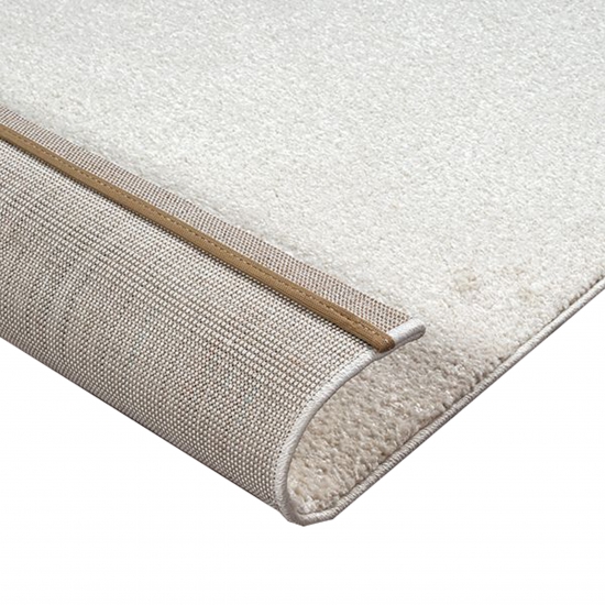 Preview: Wohnzimmerteppich minimalistisch Hoch-Tief-Effekt im abstrakten Muster in creme