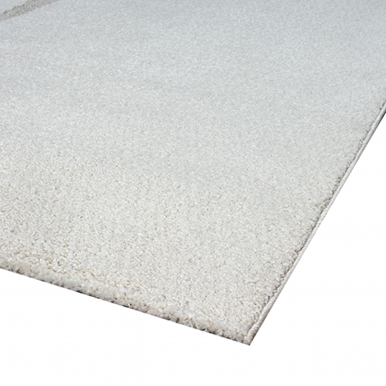 Preview: Wohnzimmerteppich minimalistisch Hoch-Tief-Effekt im abstrakten Muster in creme