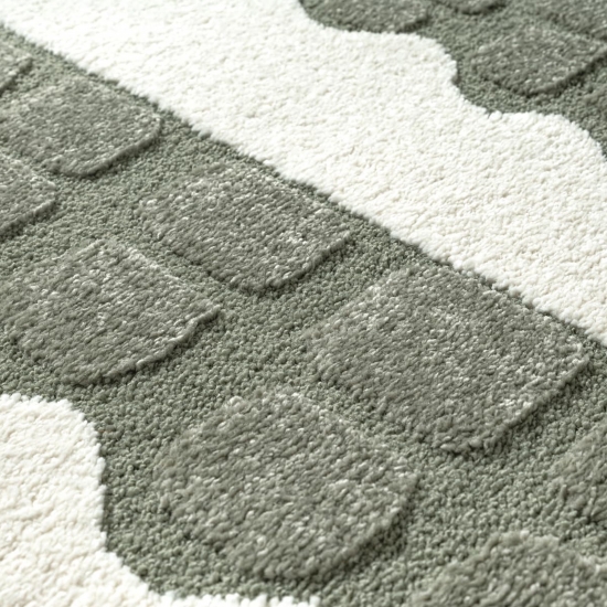 Preview: Kinderteppich Krokodil Grün Creme pflegeleicht weich robust