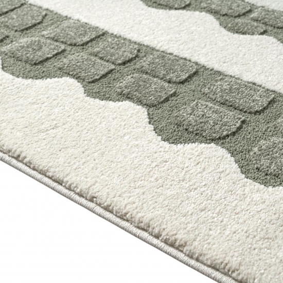 Kinderteppich Krokodil Grün Creme pflegeleicht weich robust