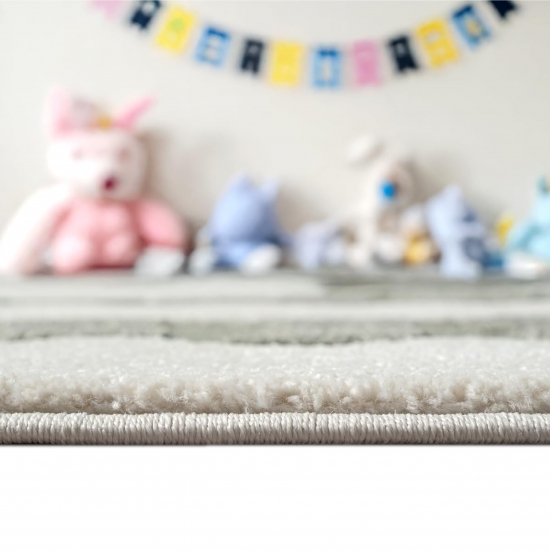 Kinderteppich Krokodil Grün Creme pflegeleicht weich robust