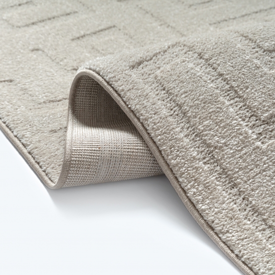 Teppich in beige pflegeleicht weich robust modern