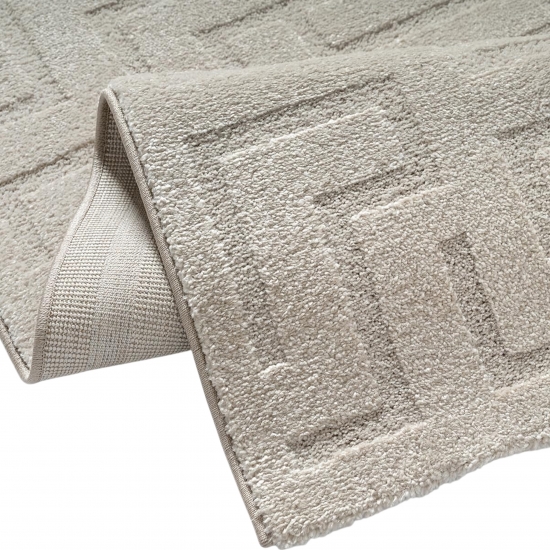 Teppich in beige pflegeleicht weich robust modern