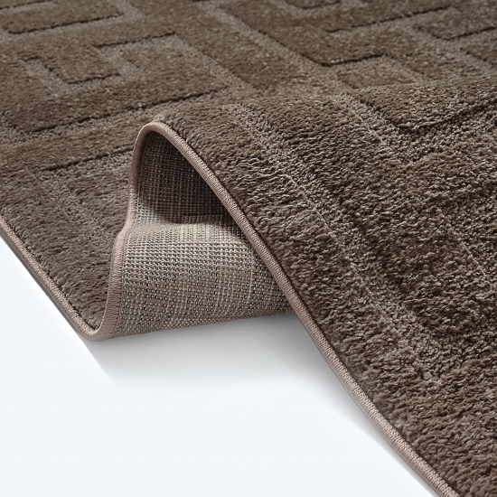 Teppich in Dunkelbraun pflegeleicht weich robust modern