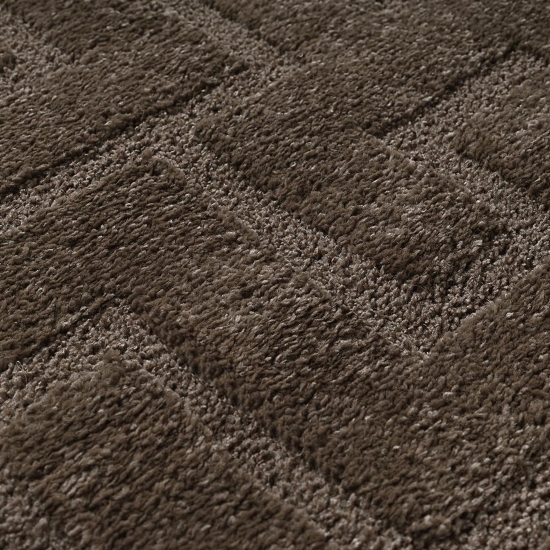 Teppich in Dunkelbraun pflegeleicht weich robust modern