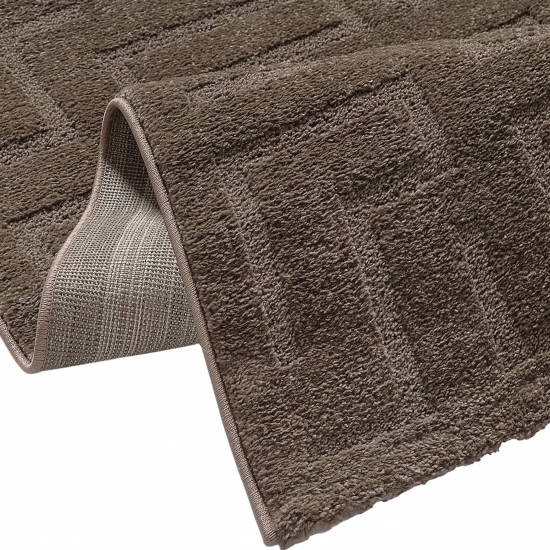 Teppich in Dunkelbraun pflegeleicht weich robust modern