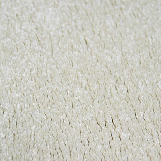Preview: Designer Teppich Kurzflor mit Uni Design Creme