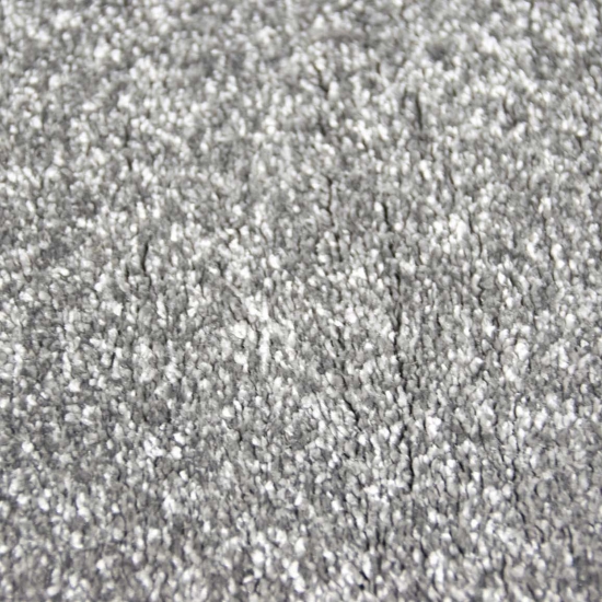 Designer Teppich Kurzflor mit Uni Design Silber