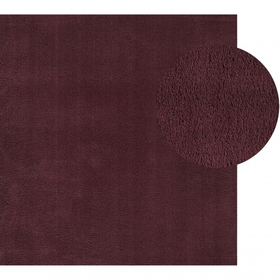 Teppich Waschbar Rutschfest in dunklem Weinrot