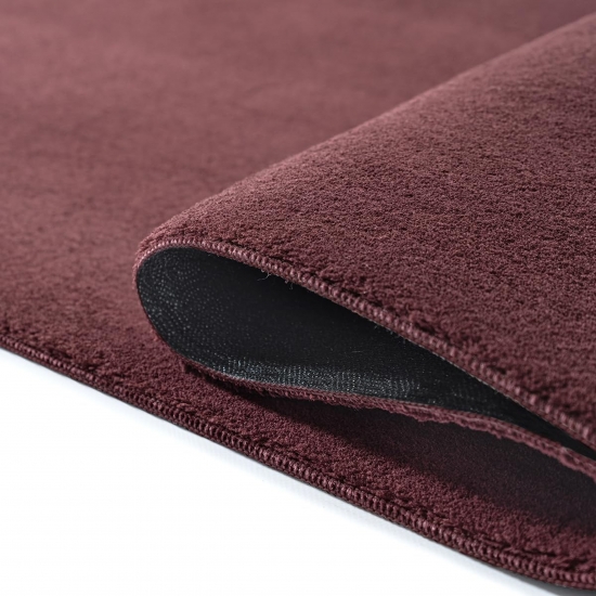 Teppich Waschbar Rutschfest in dunklem Weinrot