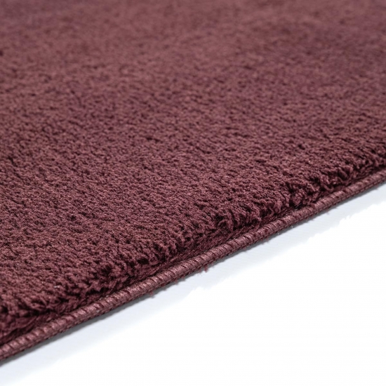 Teppich Waschbar Rutschfest in dunklem Weinrot
