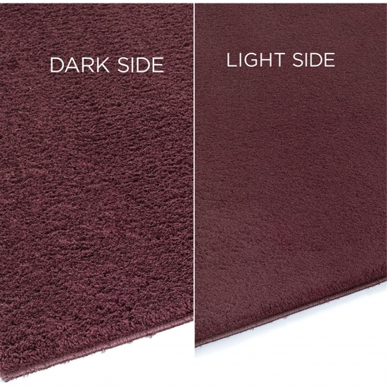 Teppich Waschbar Rutschfest in dunklem Weinrot