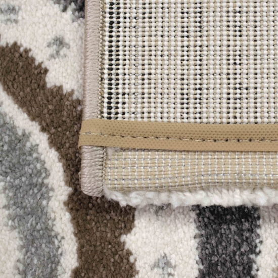 Kinderteppich Herzchen Wolken beige grau braun