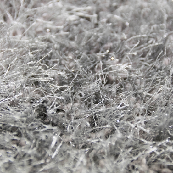 Shaggy Teppich Hochflor mit Glitzer in Grau