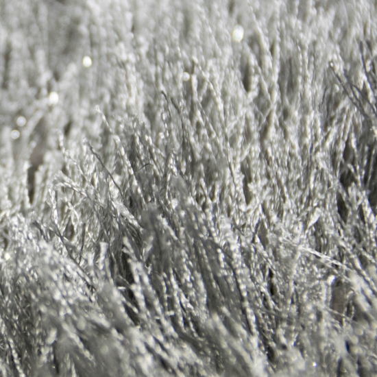 Shaggy Teppich Hochflor mit Glitzer in Grau