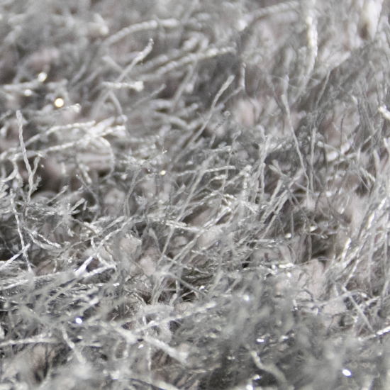 Shaggy Teppich Hochflor mit Glitzer in Grau