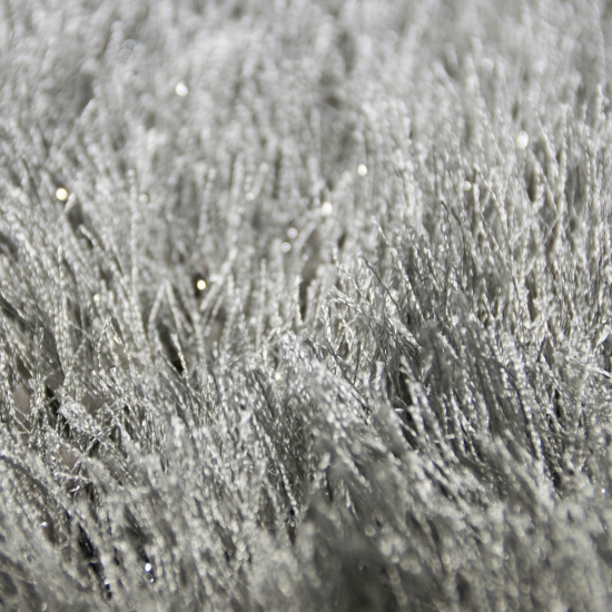 Shaggy Teppich Hochflor mit Glitzer in Grau