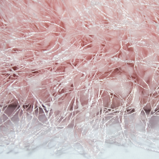 Shaggy Teppich Hochflor in Rosa