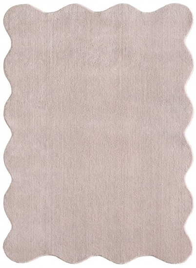 Teppich pflegeleicht moderne Wellenform in Blush Rosa