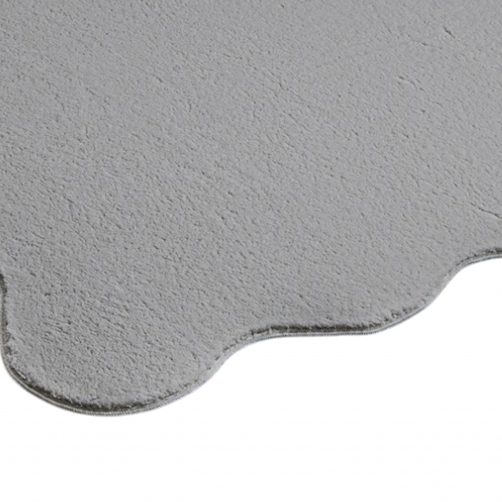 Grau Teppich pflegeleicht moderne Wellenform