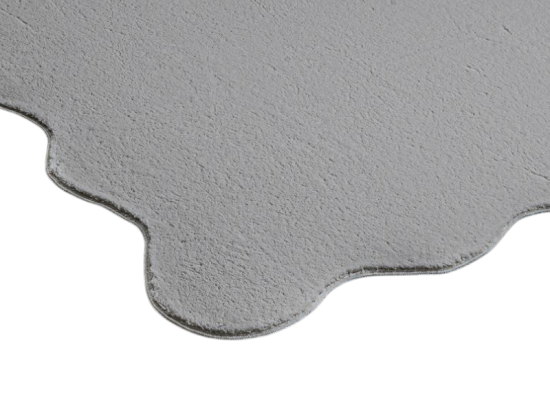 Preview: Grau Teppich pflegeleicht moderne Wellenform