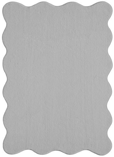 Grau Teppich pflegeleicht moderne Wellenform