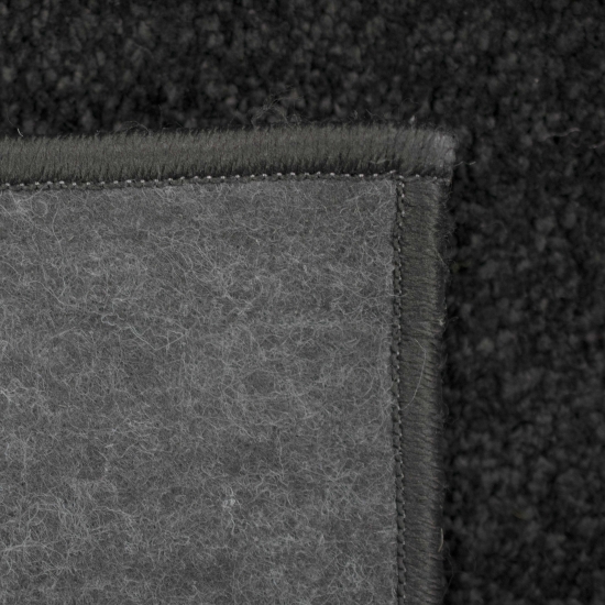Teppich Schwarz Uni praktisch robust pflegeleicht Alltag