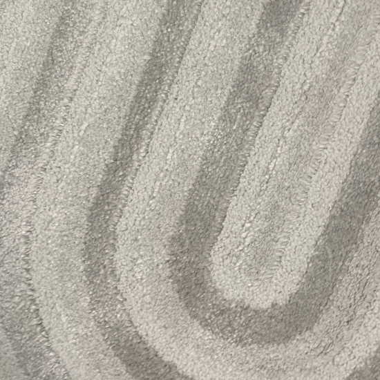 Preview: Designteppich Creme Beige modern Streifenoptik pflegeleicht strapazierfähig Glanzeffekt Wohnzimmer Schlafzimmer Flur