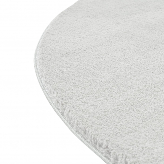 Preview: Teppich Shape in moderner Freiform rutschfest weich Creme