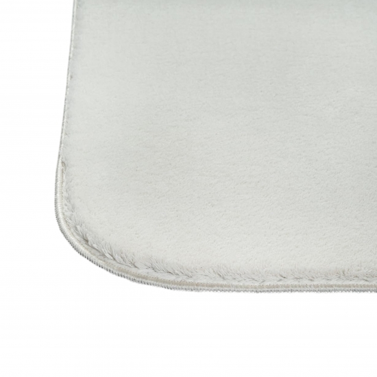 Preview: Teppich Shape in moderner Freiform rutschfest weich Creme