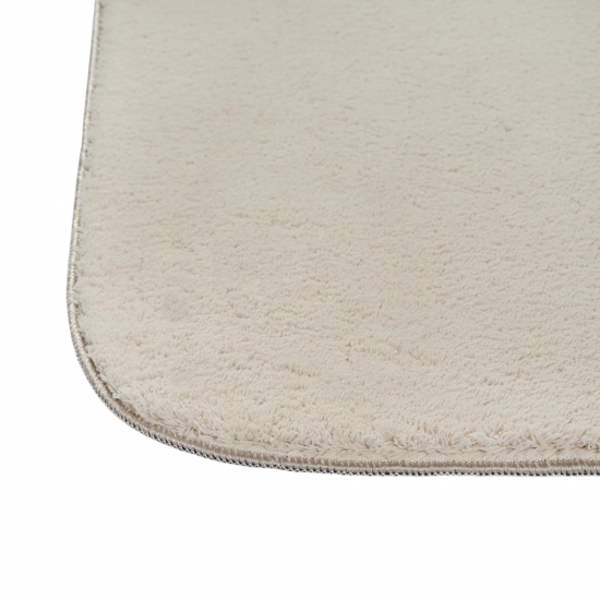 Preview: Teppich Shape in moderner Freiform rutschfest weich Beige
