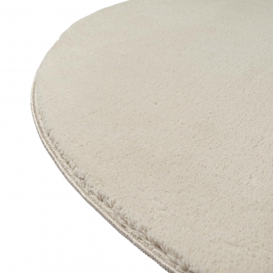 Preview: Teppich Shape in moderner Freiform rutschfest weich Beige