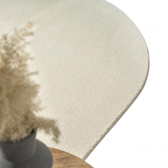 Teppich Shape in moderner Freiform rutschfest weich Beige