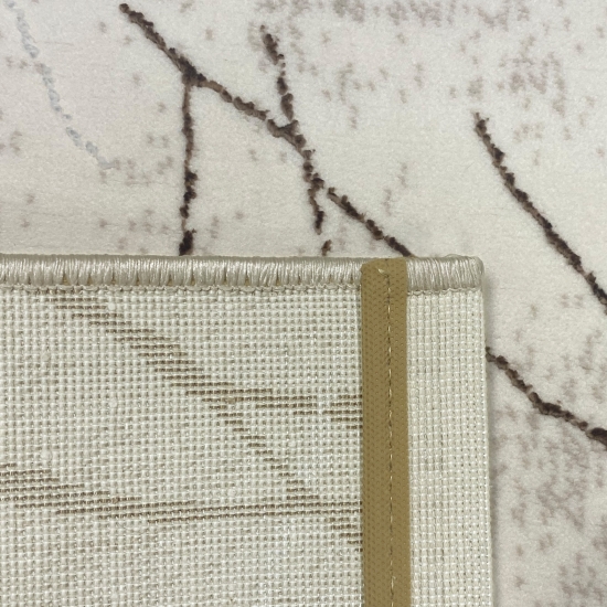 Designer Teppich Ästemuster in creme
