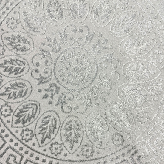 Glänzender Designer Teppich mit Orientalischem Muster in grau anthrazit