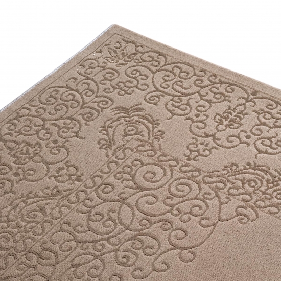 Teppich Beige Ornament Muster pflegeleicht