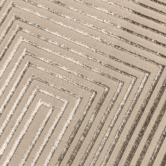 Moderner Kurzflorteppich weich strapazierfähig in beige