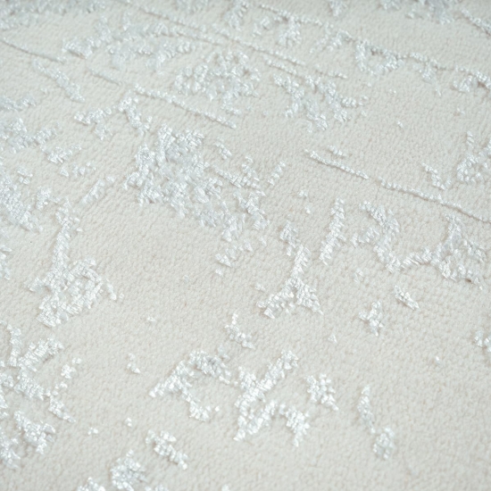 Teppich Creme mit Ornament Muster pflegeleicht Wohnbereich