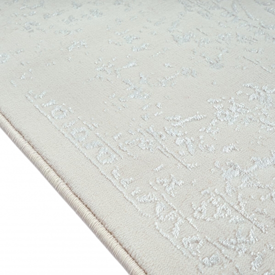 Teppich Creme mit Ornament Muster pflegeleicht Wohnbereich