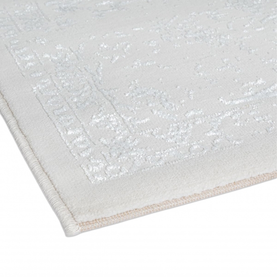 Teppich Creme mit Ornament Muster pflegeleicht Wohnbereich