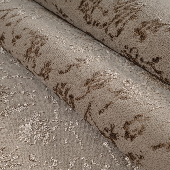 Teppich Beige mit Ornament Muster pflegeleicht