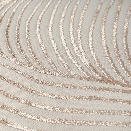 Teppich Creme modern pflegeleicht weich mit Wellenstruktur