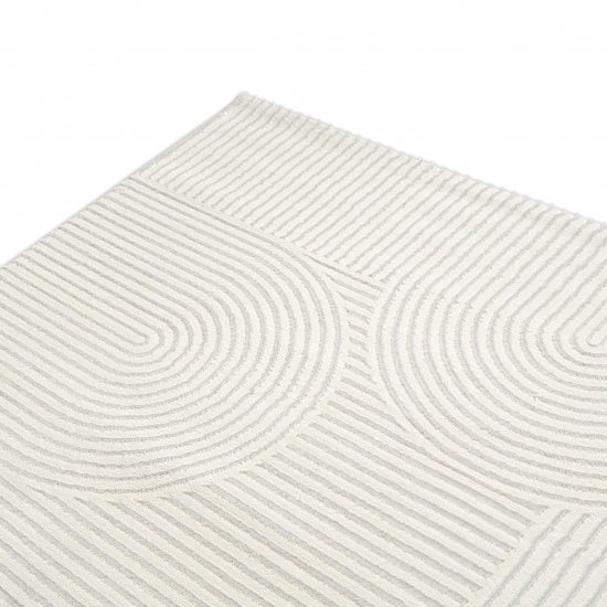 Teppich Creme Ornament Muster pflegeleicht