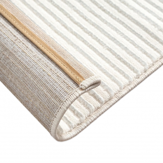 Teppich Creme Ornament Muster pflegeleicht