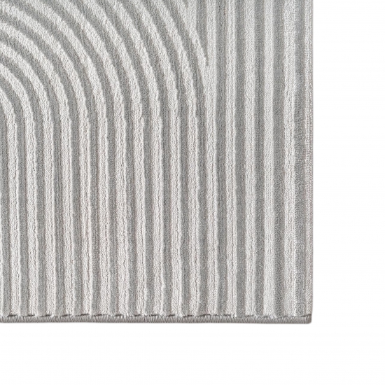 Teppich Grau Muster pflegeleicht modern