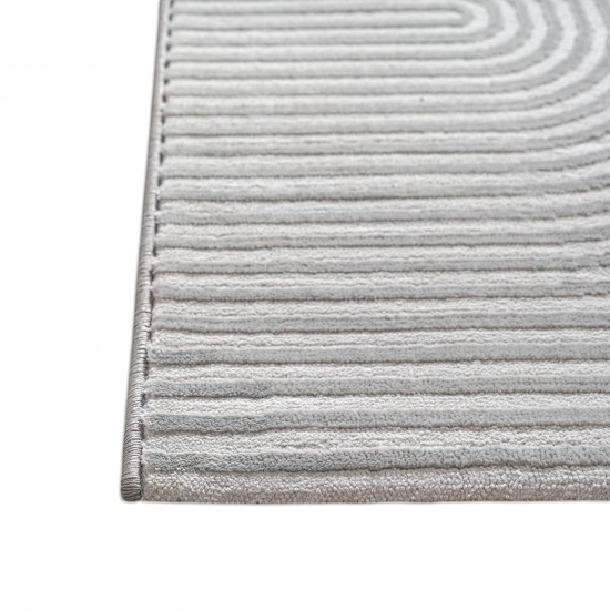 Teppich Grau Muster pflegeleicht modern